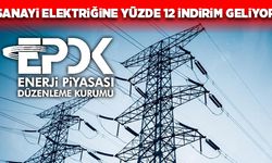 Sanayi elektriğine yüzde 12 indirim geliyor