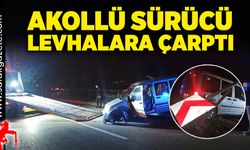 Alkollü sürücü trafik levhalarına çarptı