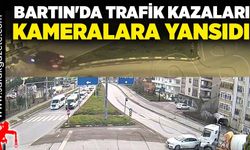 Bartın'da trafik kazaları kameralara yansıdı