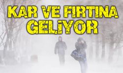 Kar ve fırtına geliyor!...