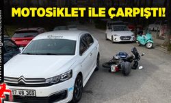 Motosiklet ile çarpıştı!