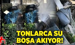 Tonlarca su boşa akıyor!