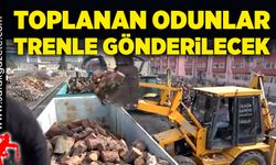 Deprem bölgesi için toplanan odunlar trenle gönderilecek