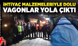 İhtiyaç malzemeleriyle dolu vagonlar yola çıktı