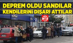 Deprem oldu sandılar kendilerini dışarı attılar!