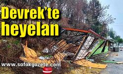 Devrek'te heyelan! Belediye kulübesi heyelanda kullanılamaz hale geldi