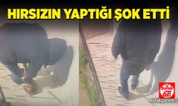 Hırsızın yaptığı şok etti!