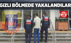 Gizli bölmede yakalandılar