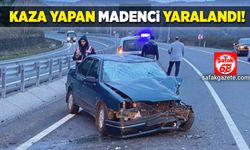 Kaza yapan madenci yaralandı!