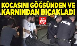 Kocasını göğsünden ve karnından bıçaklayarak öldürdü