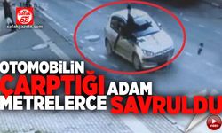 Otomobilin çarptığı adam metrelerce savruldu!