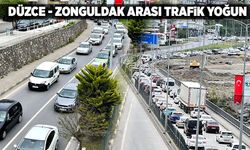 Düzce - Zonguldak arası trafik yoğun