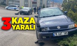 3 ayrı trafik kazasında 3 kişi yaralandı.