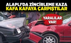 Alaplı’da zincirleme kaza! Kafa kafaya çarpıştılar