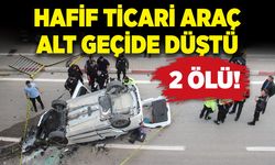 Hafif ticari araç alt geçide düştü: : 2 ölü, 1 yaralı