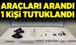 Araçları arandı, 1 kişi tutuklandı