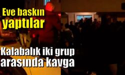 Kalabalık iki grup arasında kavga