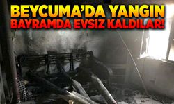 Beycuma’da yangın! Bayramda evsiz kaldılar!