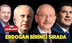 YSK açıkladı: Erdoğan birinci sırada!