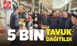 5 bin tavuk dağıtıldı