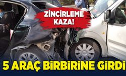 5 Araç birbirine girdi!