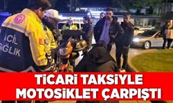 Motosiklet, ticari taksiyle çarpıştı