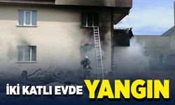Bolu'da 2 katlı evde korkutan yangın!