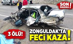 Zonguldak'ta feci kaza 3 ölü 1 yaralı