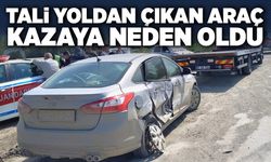 Tali yoldan çıkan araç kazaya neden oldu: 2 yaralı