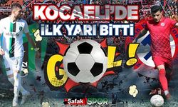 Kocaelispor-Zonguldak Kömürspor maçında ilk 45 sona erdi