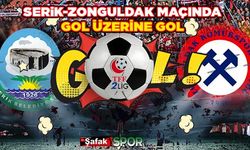 Serik-Zonguldak Kömürspor maçında gol düellosu... 8 dakikada 2 gol