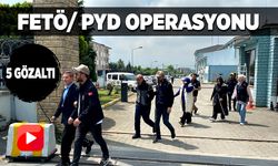 Düzce’de FETÖ/PYD operasyonunda 5 kişi gözaltına alındı