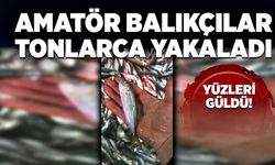 Zonguldak’ta amatör balıkçılar tonlarca yakaladı