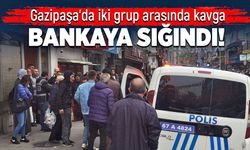 Gazipaşa'da çıkan kavgada yaralanan şahıs bankaya sığındı