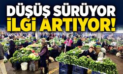 Zonguldak Halk Pazarında fiyatlarda düşüş sürüyor, ilgi artıyor.