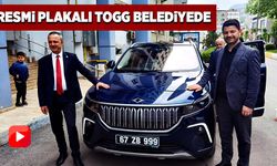 Resmi plakalı ilk yerli ve milli araç olan TOGG Zonguldak Belediyesi’nde