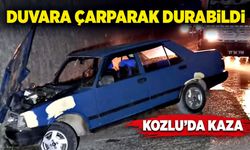 Kozlu’da kaza duvara çarparak durabildi