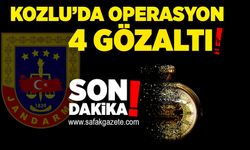 Kozlu’da jandarmadan operasyon: 4 gözaltı