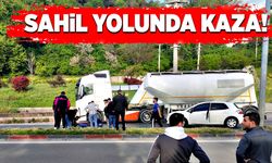 Sahil yolunda kaza