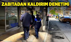 Zonguldak Belediyesi Zabıta ekiplerinden kaldırım denetimi