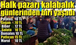 Zonguldak Halk pazarı kalabalık günlerinden birini yaşadı; İşte sebze-meyve fiyatları...