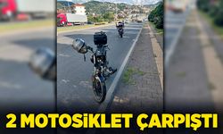 2 motosiklet çarpıştı!