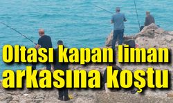 Zonguldak'ta Amatör balıkçılar liman arkasına akın etti