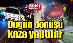 Zonguldak'ta feci kaza; Düğün dönüşü kaza yaptılar: 4 yaralı