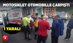 Ereğli'de motosiklet otomobille çarpıştı! 1 yaralı