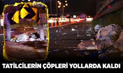 Tatilcilerin çöpleri yolda kaldı!