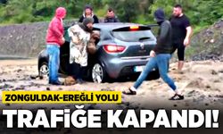 Zonguldak-Ereğli yolu trafiğe kapandı