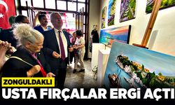Zonguldaklı usta fırçalar sergi açtı