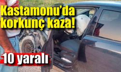 Kastamonu'da hafif ticari araç ile otomobil çarpıştı
