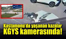 Kastamonu’da yaşanan kazalar, KGYS kamerasına yansıdı